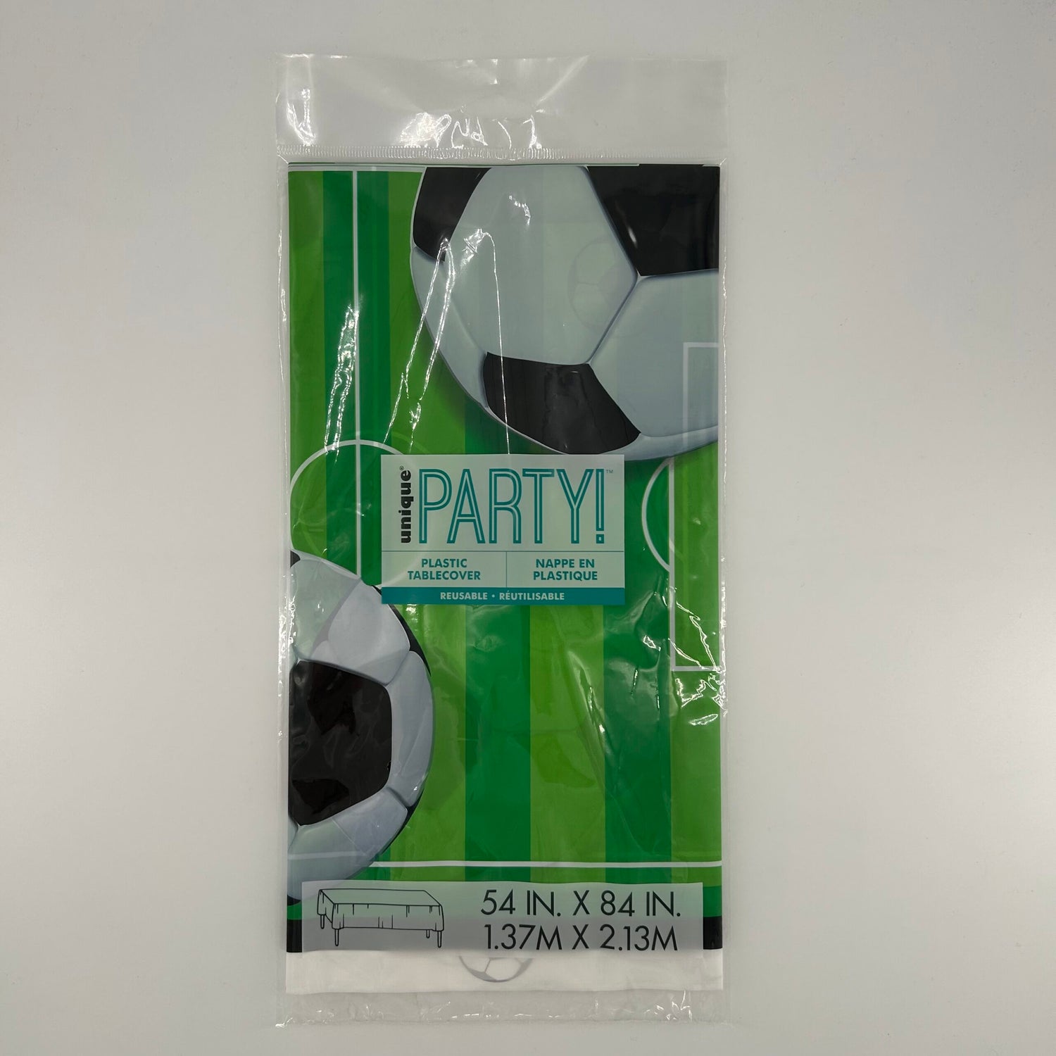 3D SOCCER PLASTIC TABLECOVER image 0