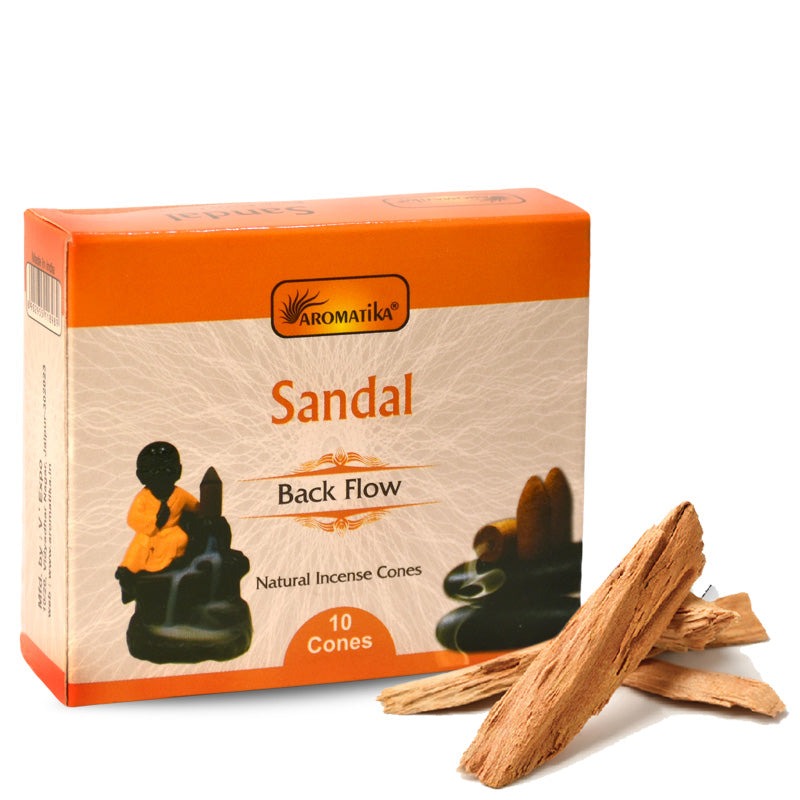 Aromatika Backflow Dhoop Cones Sandal (Pack of 12) image 0
