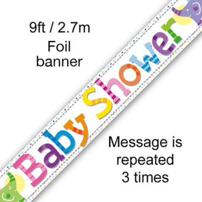 BANNER 2.7M BABY SHOWER ELEPHANTS image 0