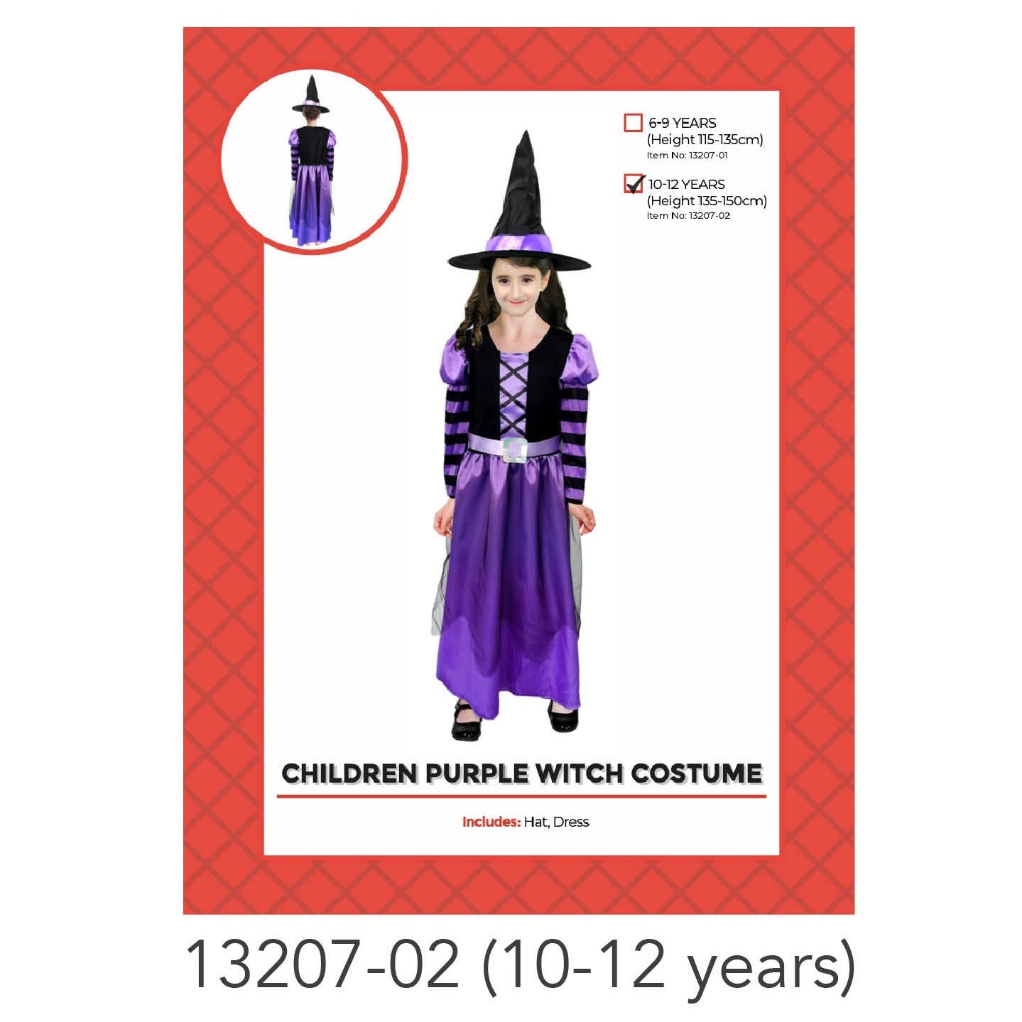 Children Purple Witch?Costume 10-12 image 0