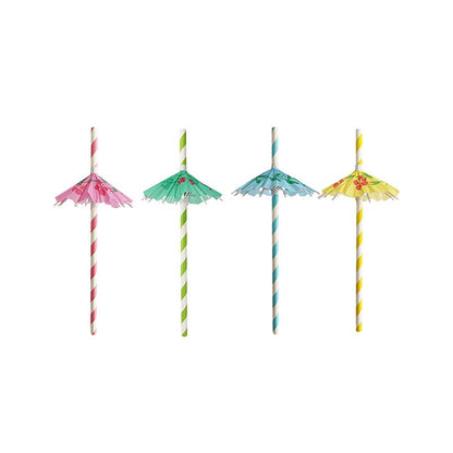 Umbrella Paper Straws 12pk image 0