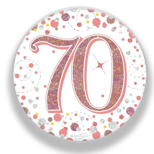 Sparkling Fizz Rose Gold Badge 75mm #70 image 0