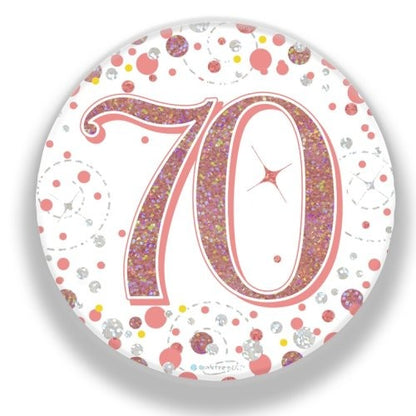 Sparkling Fizz Rose Gold Badge 75mm #70 image 0