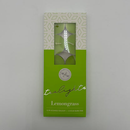 10 PK SCENTED TEALIGHTS/LEMONGRS image 0