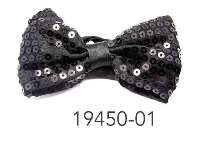 Bow Tie (Sequin) Small (Black) image 0