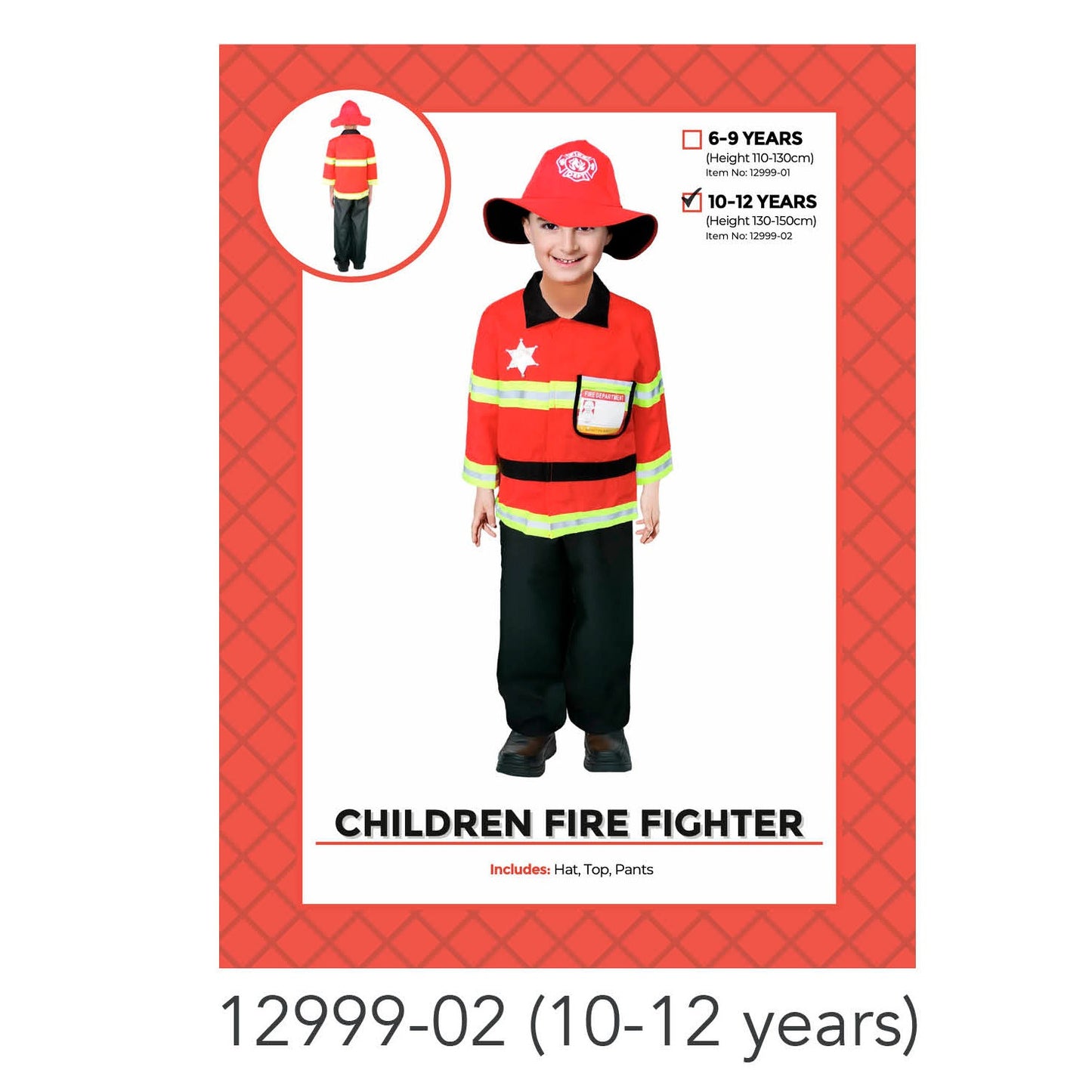 Children Fire Fighter Costume 10-12 years image 0