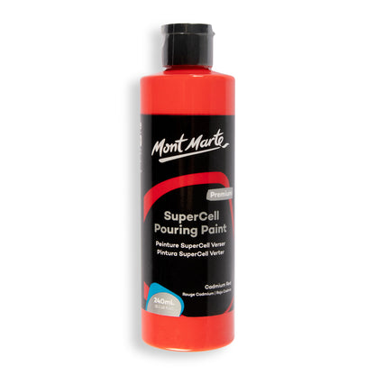 SuperCell Pouring Paint 240ml - Cadmium Red image 0