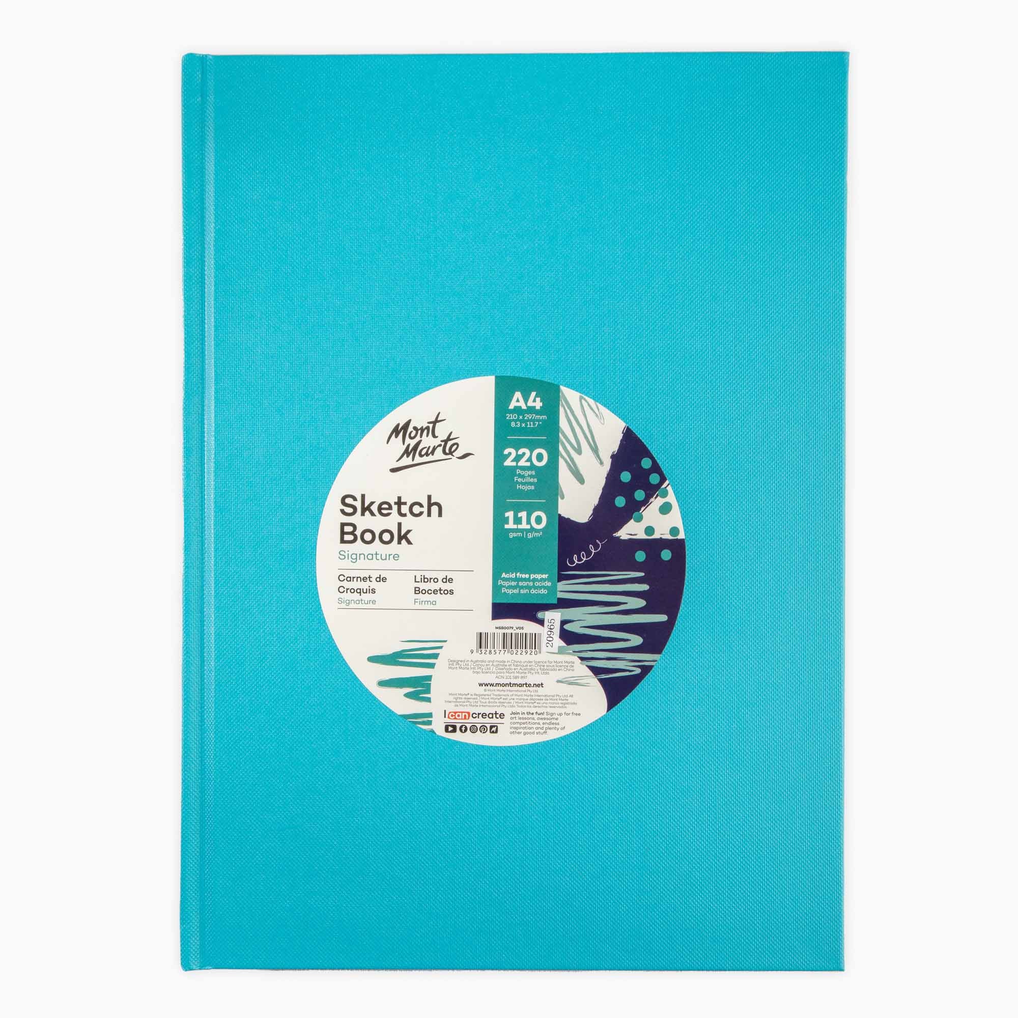 Sketch Book Hard Cover A4 110gsm 220pg image 0