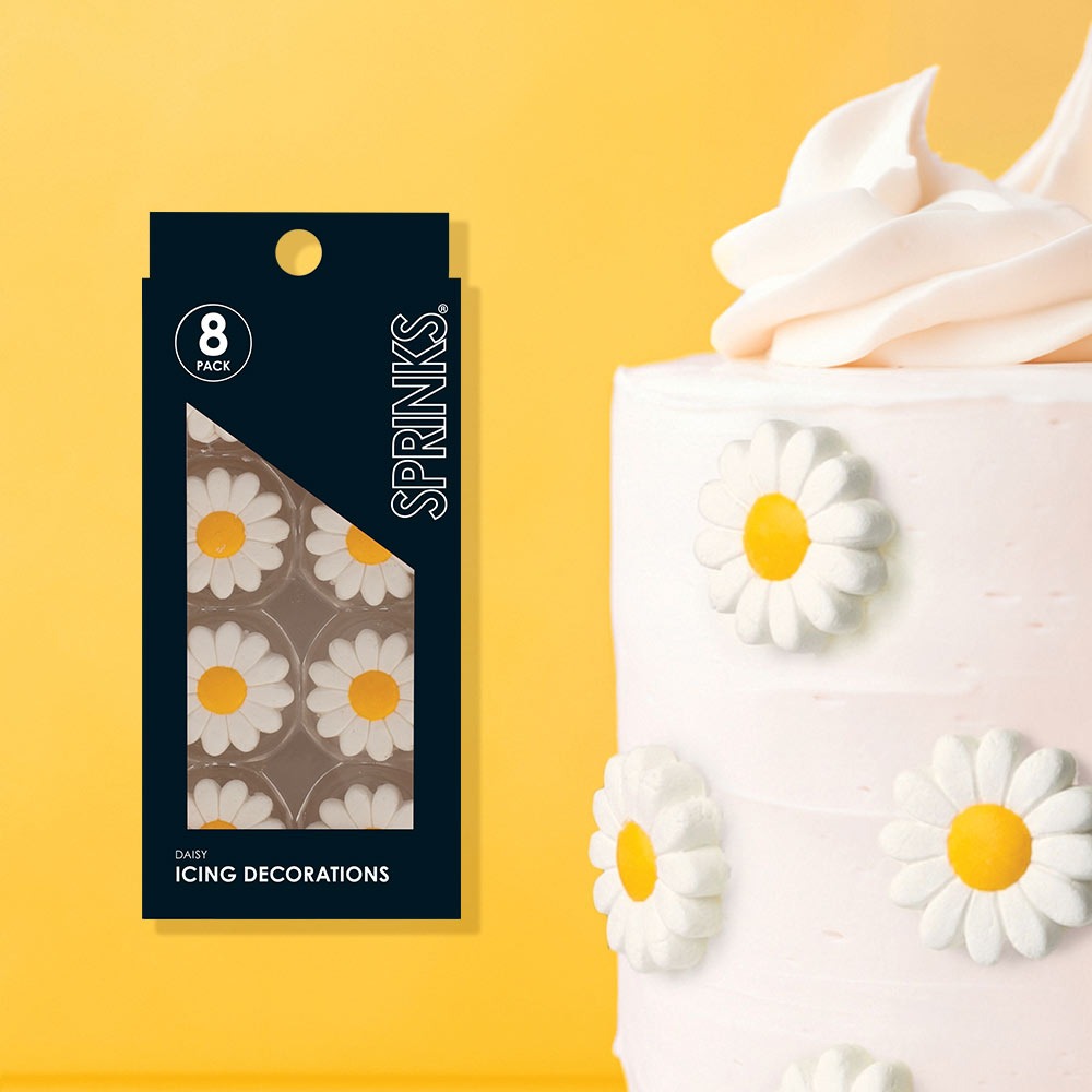 SPRINKS Icing Decorations - DAISY (8 pieces) image 0