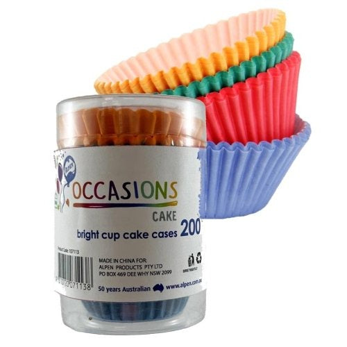 CUPCAKE CASES 200 BRIGHT ASSTD image 0