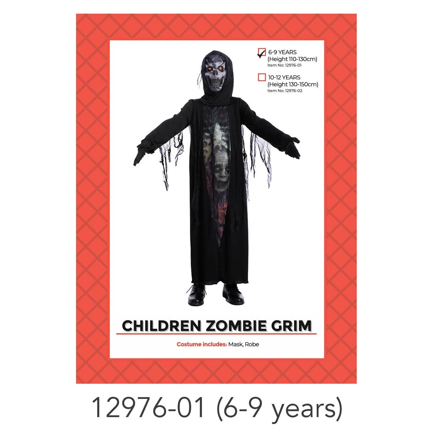 Children Zombie Grim Costume 6-9 years image 0