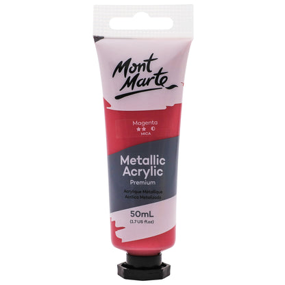 Metallic Acrylic Paint 50ml - Magenta image 0