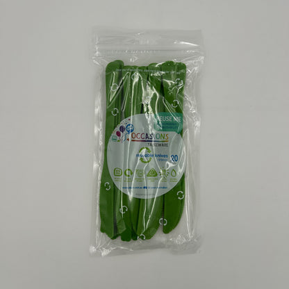 Lime Plastic Knife Pack 20 image 0