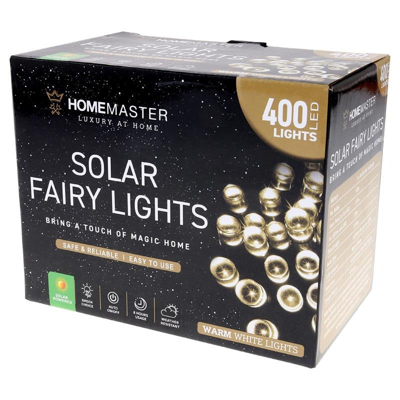 Fairy Light Solar 400LED 25.5m Total Length Warm White 2 Functions image 0