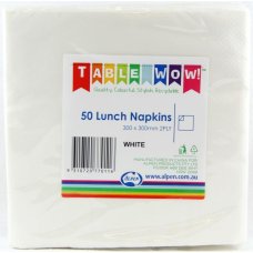 White Lunch Napkins 2ply - 50pk image 0