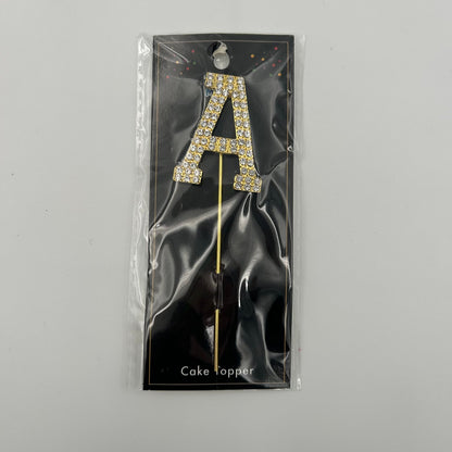 Gold Letter Cake Topper - A image 0