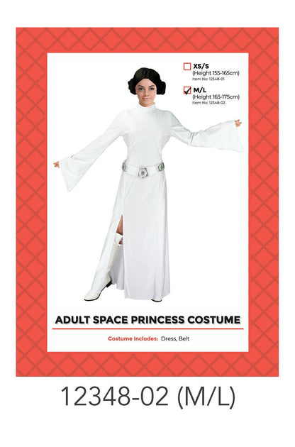 Adult White Space Lady Costume (M/L) image 0