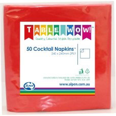 Red Cocktail Napkins 2ply - 50pk image 0