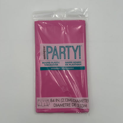 Hot Pink Round Table Cover 213cm Diameter (84") image 0
