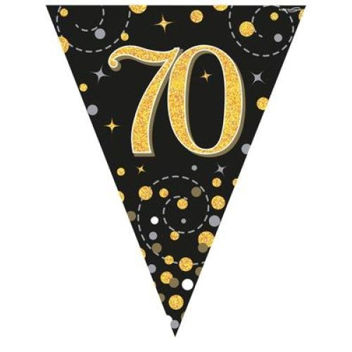 Sparkling Fizz Black & Gold Bunting 3.9m #70 image 0