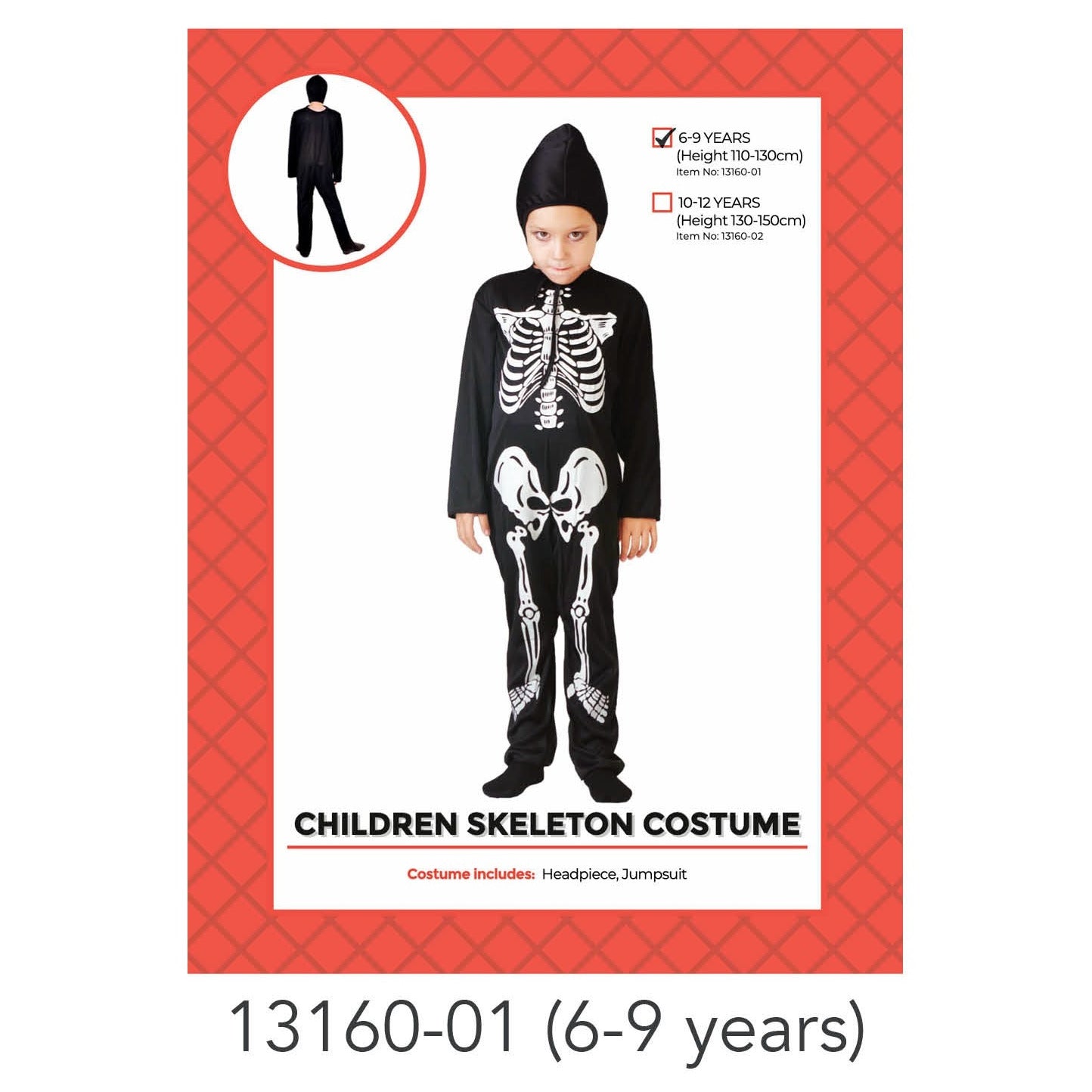 Children Skeleton Costume 6-9 image 0