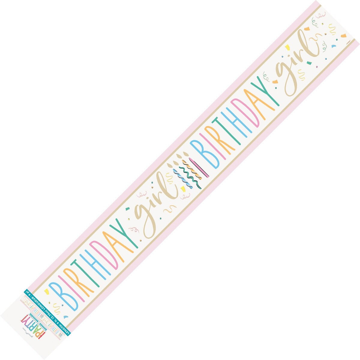BIRTHDAY GIRL FOIL BANNER 9FT image 0