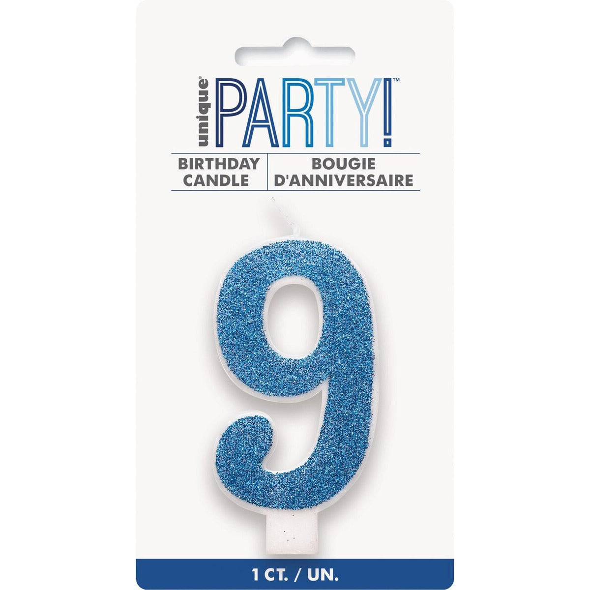 NUMERAL CANDLE 9 - BLUE image 0