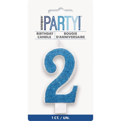 NUMERAL CANDLE 2 - BLUE image 0