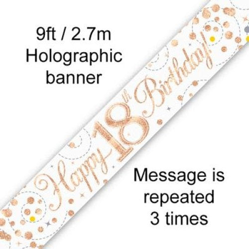 Sparkling Fizz Rose Gold Banner 2.7m #18 image 0