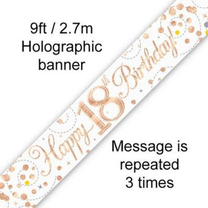 Sparkling Fizz Rose Gold Banner 2.7m #18 image 0