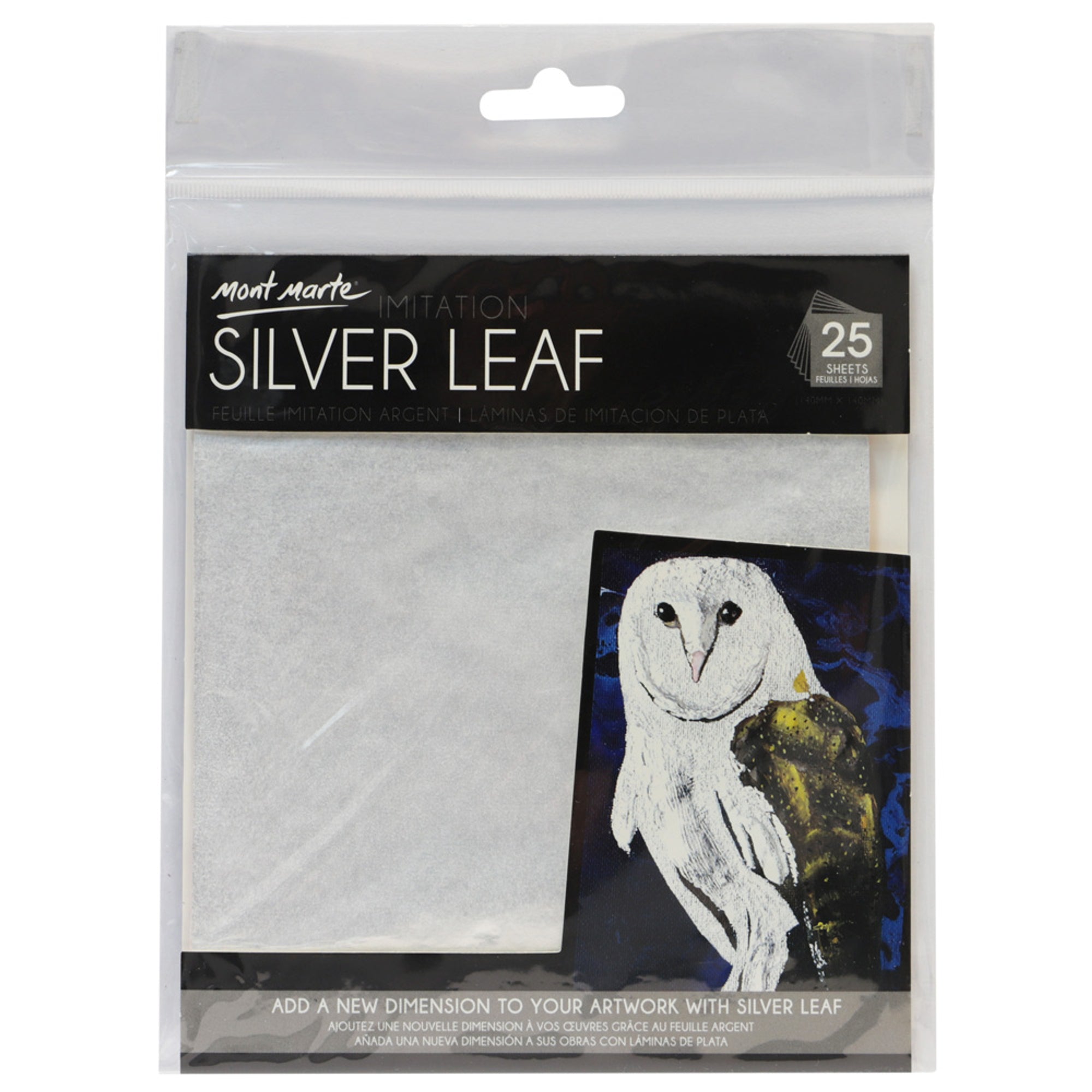 Imitation Silver Leaf 14x14cm 25 sheets image 0