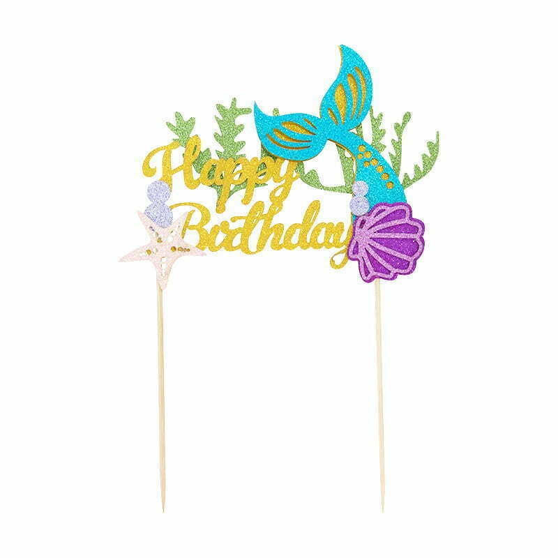 Mermaid HB Glitter Cake Topper image 0