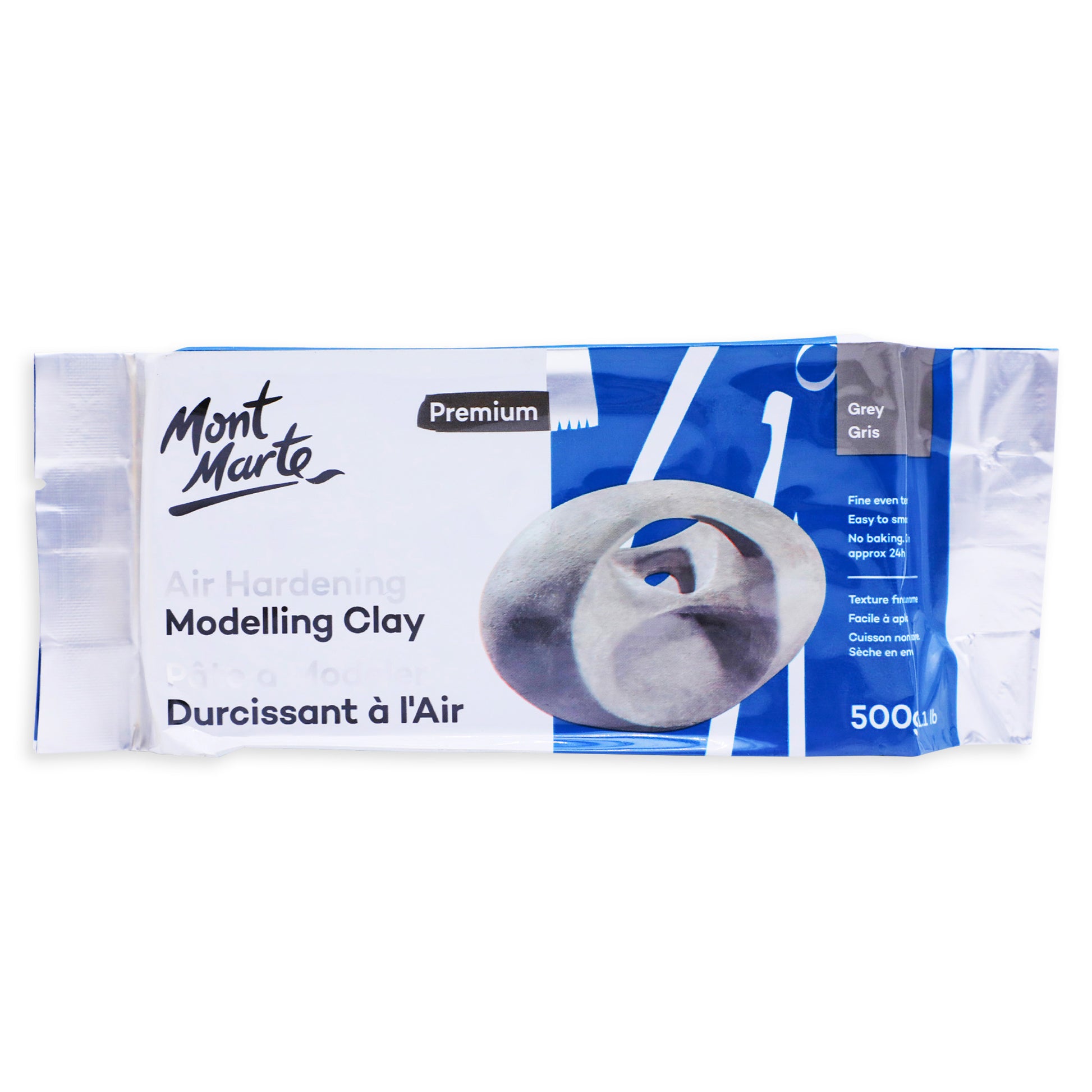 Air Hardening Modelling Clay 500g - Grey image 0