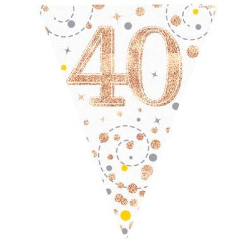 Sparkling Fizz Rose Gold Bunting 3.9m #40 image 0