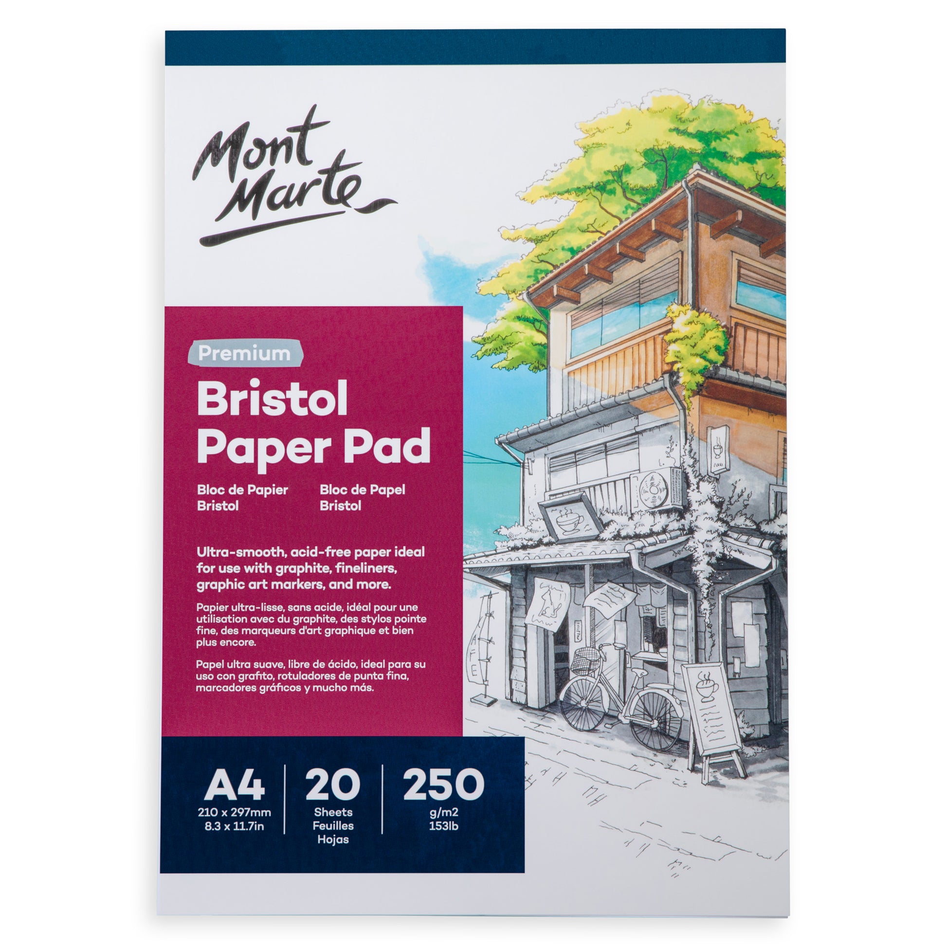 Bristol Paper Pad A4 250gsm 20 Sheets image 0