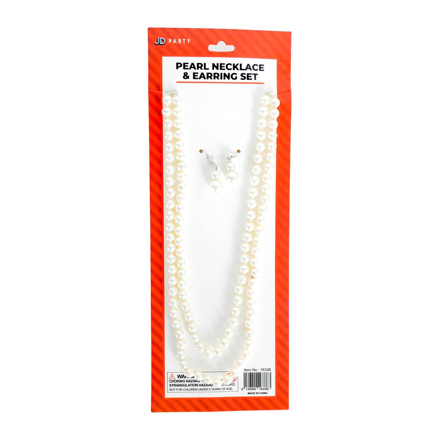1920s Pearl Necklace and Earrings Set â€“ Flapper Glamour for Gatsby Parties image 0