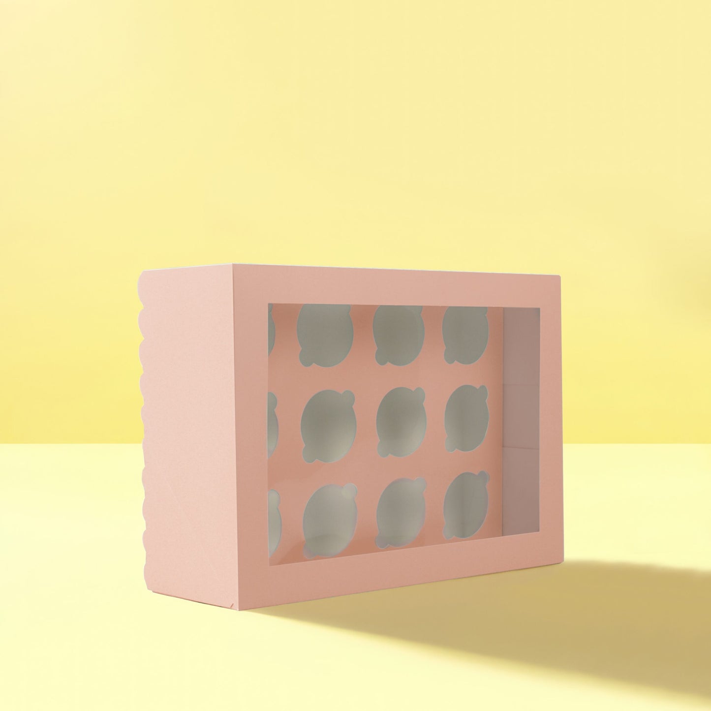 Papyrus Scalloped Tall Cupcake Box (12 hold) - Pastel Pink image 0