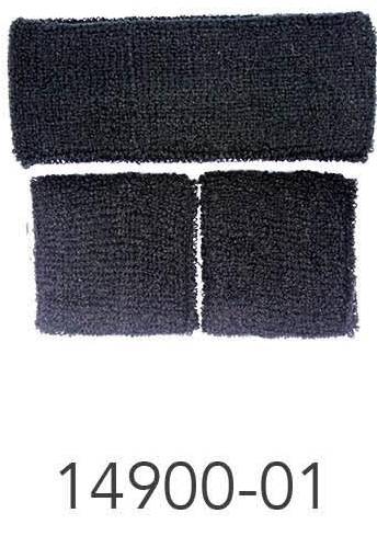 Headband & Wristband Set (Black) image 0