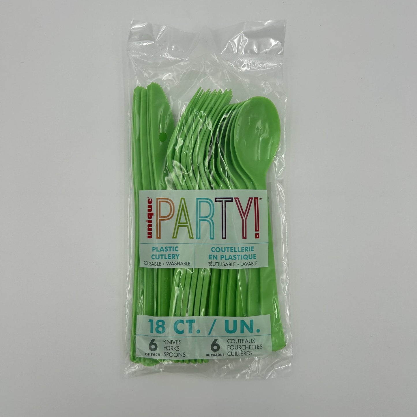 Lime Plastic Assorted Cutlery Pack 18 image 0
