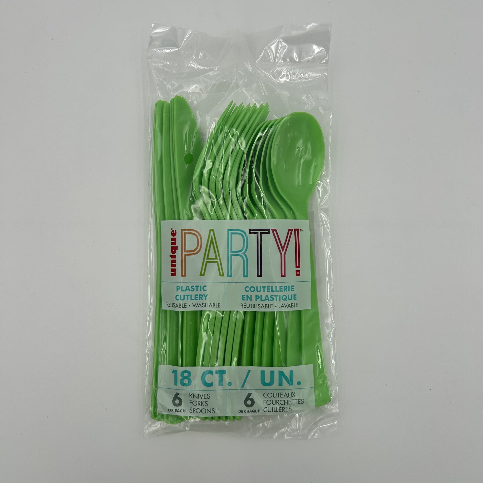 Lime Plastic Assorted Cutlery Pack 18 image 0