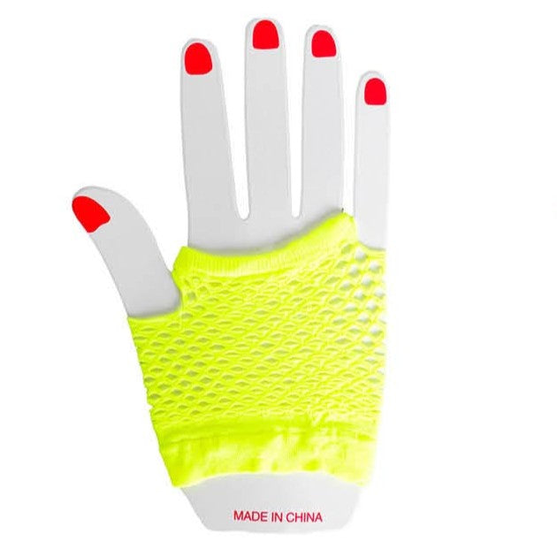 Fishnet Glove (Short) (Yellow) image 0