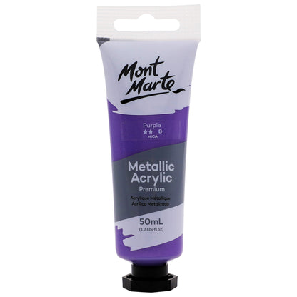 Metallic Acrylic Paint 50ml - Purple image 0