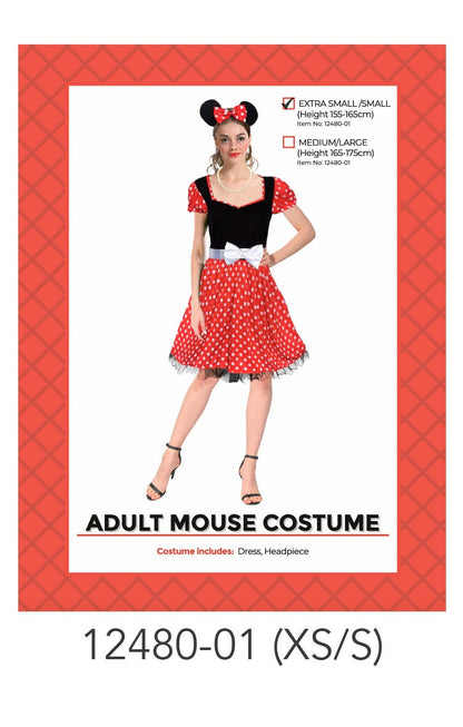 Adult Women Mouse Costume (XS/S) image 0