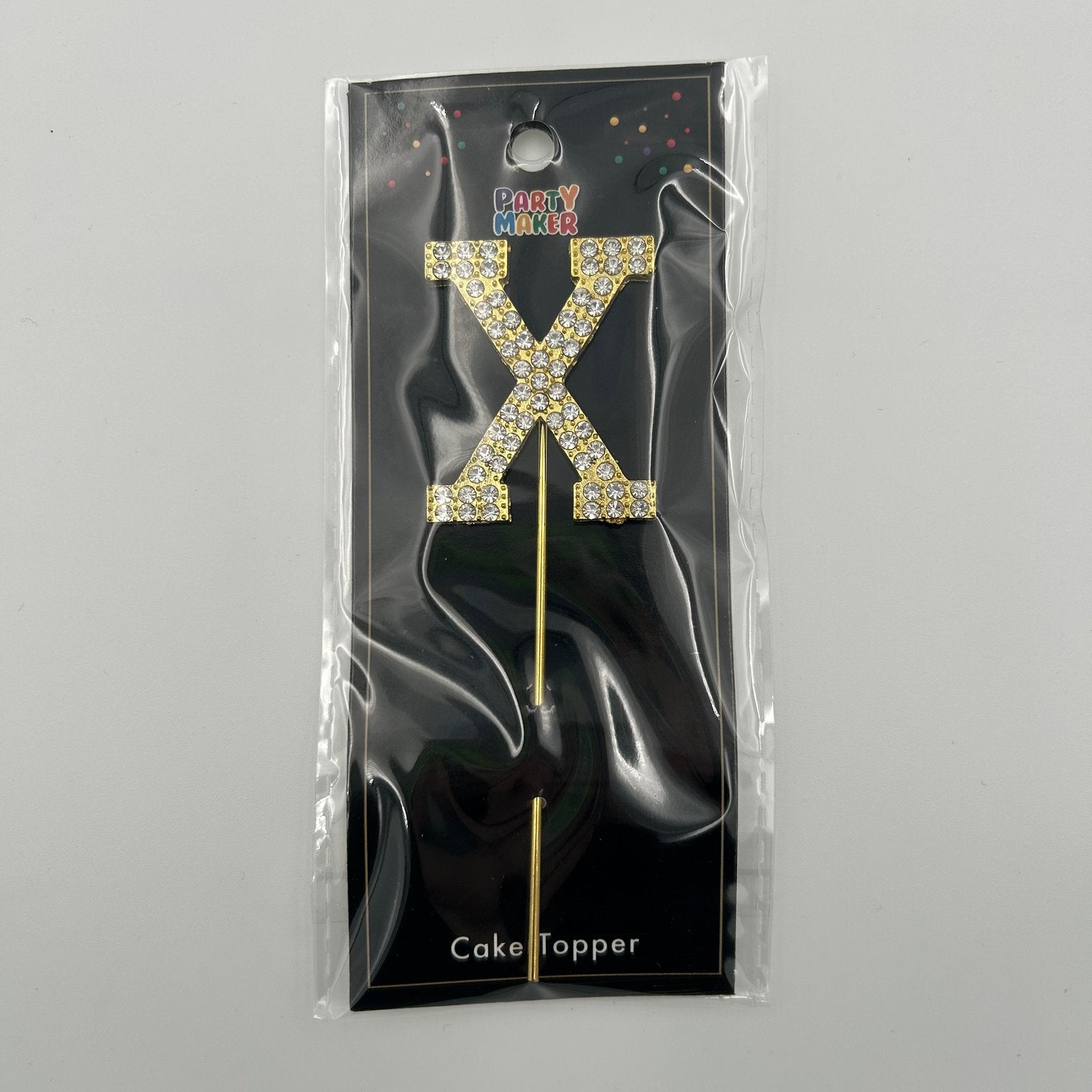 Gold Letter Cake Topper - X image 0