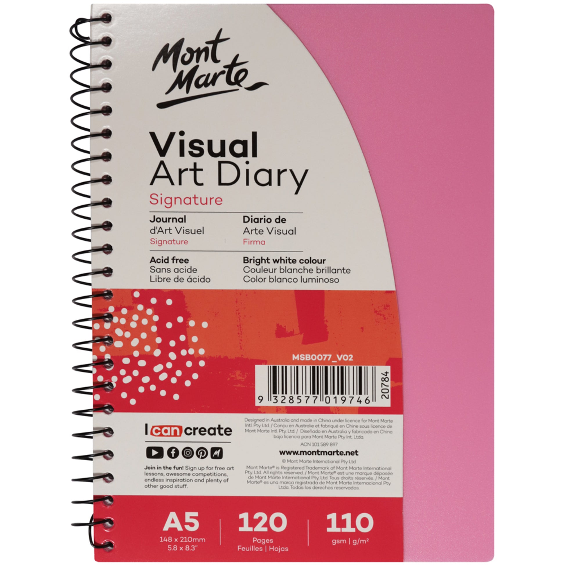 Visual Art Diary PP Coloured Cover A5 image 0