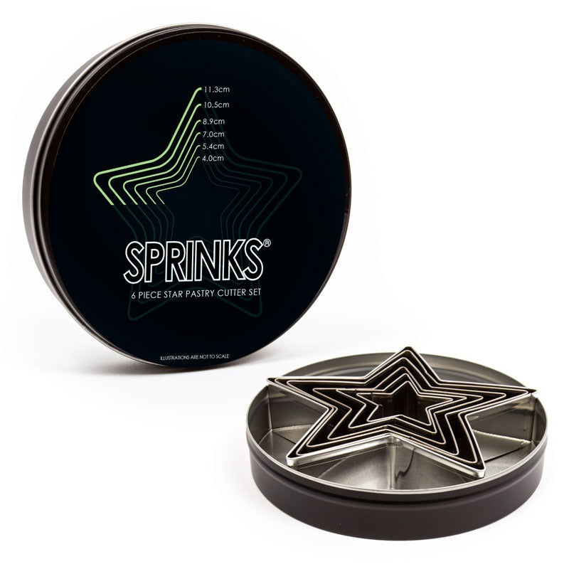 6-Piece STAR Stainless Pastry Cutter Set - by Sprinks image 0