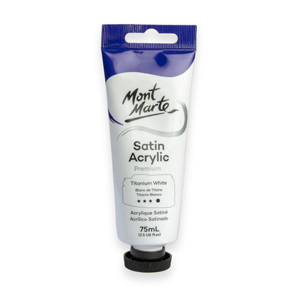 Satin Acrylic 75ml - Titanium White image 0