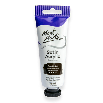 Satin Acrylic 75ml - Raw Umber image 0
