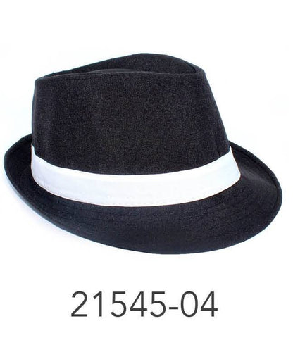 Trilby Hat (Black With White Ribbon) image 0