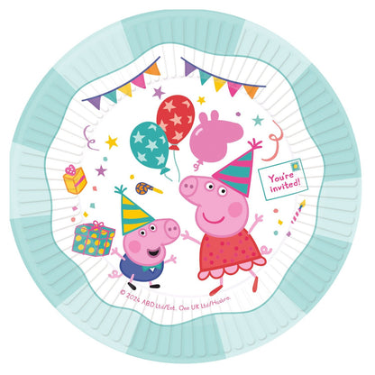 8 Peppa's Party 23cm Paper Plates image 0